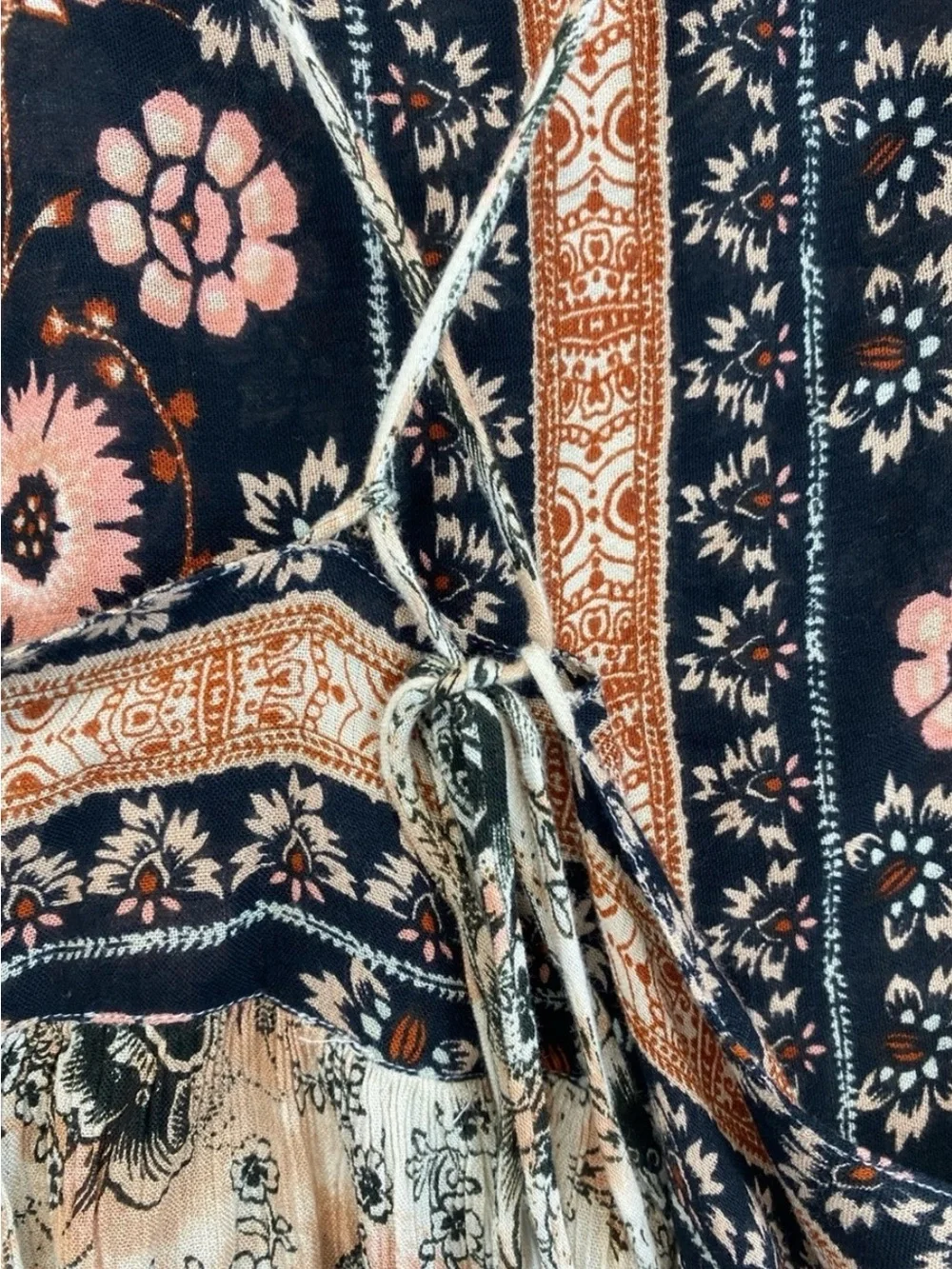 Free People Casablanca Boho Summer Halter Slip Dress size XS adjustable straps